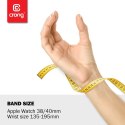 Crong Liquid - Pasek do Apple Watch 38/40 mm (czarny)