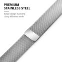 Crong Milano Steel - Pasek ze stali nierdzewnej do Apple Watch 38/40 mm (srebrny)