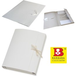 Teczka kartonowa wiązana Barbara A4/35mm/350g biał