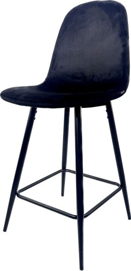 Krzesło barowe AVA BLACK VELVET hoker