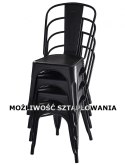 Krzesło metalowe loft CORSICA CREAM