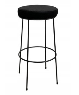 Krzesło barowe ASTI BLACK VELVET hoker