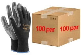 Rękawice robocze / Czarne / OX-NITRICAR_BS - 100 Par