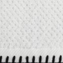Ręcznik 50x90 Mabel biały z kontrastującym obszyciem krawędzi frotte 500 g/m2 Eurofirany