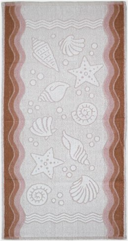 Ręcznik Flora Ocean 40x60 brązowy bawełniany frotte 380 g/m2 Greno
