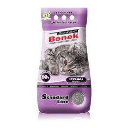 Żwirek dla kota bentonitowy Super Benek STANDARD Lawendowy 10l