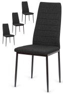 Krzesło tapicerowane zestaw 4 VALVA LINE FABRIC BLACK