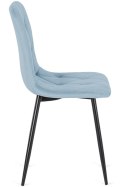 Krzesło tapicerowane BORGO VELVET LIGHT BLUE II GATUNEK