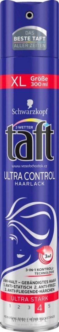 Taft Ultra Control 4, 3in 1 Lakier do Włosów 300 ml