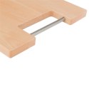 Drewniana Deska do Krojenia z metalową rączką 39,5x29,5 - Buk
