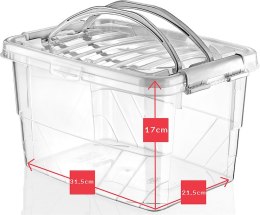 Pojemnik plastikowy z POKRYWKĄ MULTI BOX prostokątny 7L z uchwytem