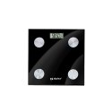 Alpina - Waga łazienkowa z analizatorem składu ciała, bluetooth, aplikacja, do 180 kg (czarny)