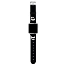 Karl Lagerfeld Silicone Karl & Choupette Heads - Pasek do Apple Watch 38/40/41 mm (czarny)