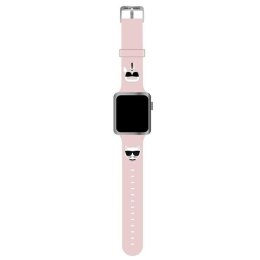 Karl Lagerfeld Silicone Karl & Choupette Heads - Pasek do Apple Watch 38/40/41 mm (różowy)