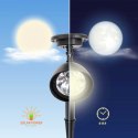 Lampa solarna reflektor 3 led wbijany