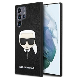 Karl Lagerfeld Saffiano Ikonik Karl`s Head - Etui Samsung Galaxy S22 Ultra (czarny)