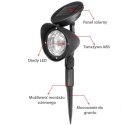 Lampa solarna reflektor 3 led wbijany