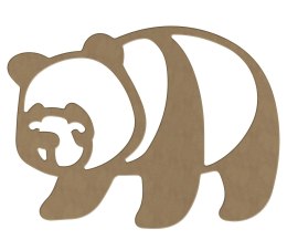 Dekoracja z MDF Panda 29 cm