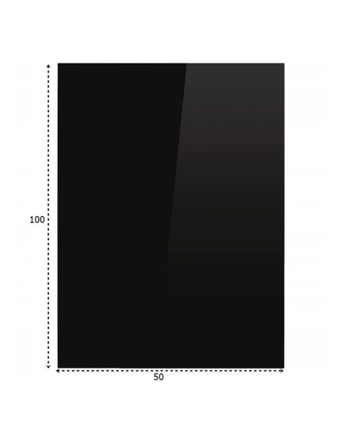 Podstawa szklana hartowana - szyba pod Piec lub Kominek 100x50 cm CZARNA