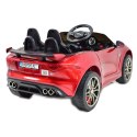 AUTO NA AKUMULATOR JAGUAR F TYPE, MIĘKKIE KOŁA, MIEKKIE SIEDZENIE, SUPER JAKOSĆ - LAKIER/QLS5388