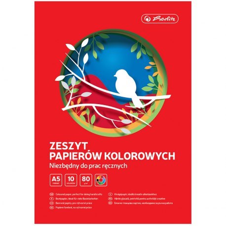 Zeszyt papierów kolorowych a5 10 kartek