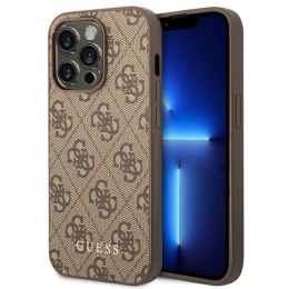 Guess 4G Metal Gold Logo - Etui iPhone 14 Pro Max (brązowy)