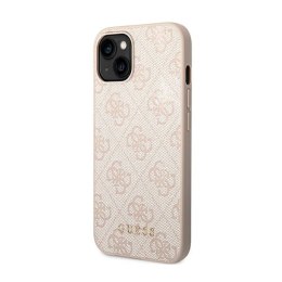 Guess 4G Metal Gold Logo - Etui iPhone 14 Plus (różowy)