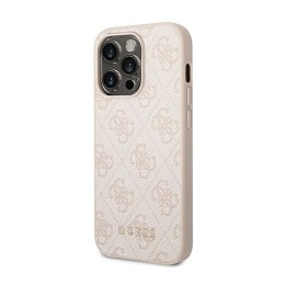 Guess 4G Metal Gold Logo - Etui iPhone 14 Pro (różowy)