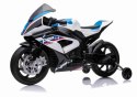 MOTOR NA AKUMULATOR ŚCIGACZ ORYGINALNE BMW HP4 RACE, KOŁA EVA, MIĘKKIE SIEDZENIE/JT5001