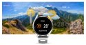 Smartwatch Giewont GW450-4 Srebrny + Pasek Czarny Silikonowy