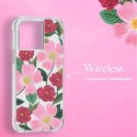 Rifle Paper Clear - Etui iPhone 14 Pro Max zdobione złotem (Rose Garden)