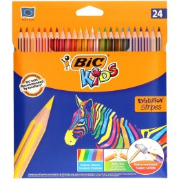 Kredki ołówkowe BiC Kids Evolution Stripes 24 kolo
