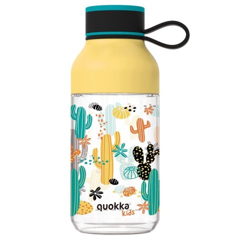 Quokka Ice Kids with strap - Butelka na wodę z tritanu 430 ml z paskiem (Cactus)