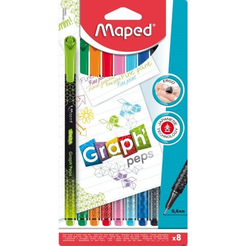 Cienkopisy Maped Graph&#039;Peps Deco 8 kolorów