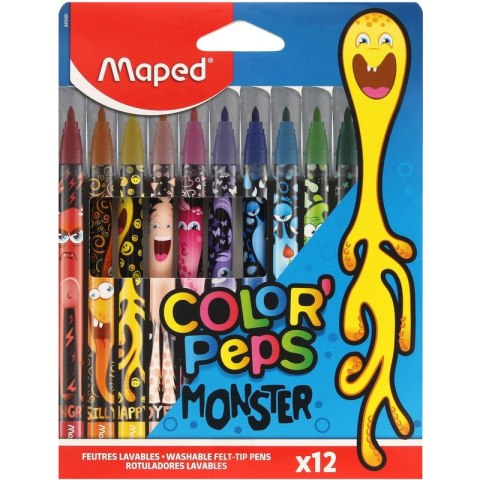 Flamastry Maped Color&#039;Peps Monster 12 kolorów