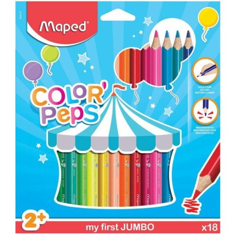 Kredki Maped Color&#039;Peps Jumbo Early Age 18 kolorów