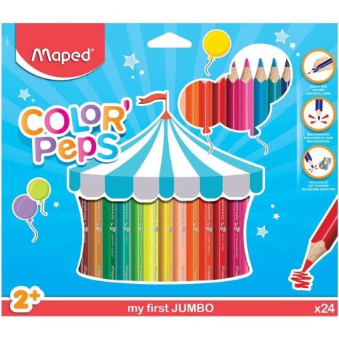 Kredki Maped Color&#039;Peps Jumbo Early Age 24 kolory