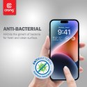 Crong Anti-Bacterial 3D Armour Glass - Szkło hartowane 9H na cały ekran iPhone 14 Pro + ramka instalacyjna