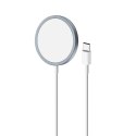 Puro Magnetic Charging Cable USB-C Magsafe - Ładowarka bezprzewodowa indukcyjna 15W (niebieski)