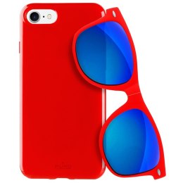 PURO Sunny Kit - Zestaw etui iPhone SE 2020 / 8 / 7 + składane okulary przeciwsłoneczne (czerwony)