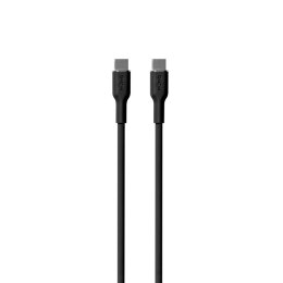 PURO ICON Soft Cable - Kabel USB-C do USB-C 1.5 m (Black)