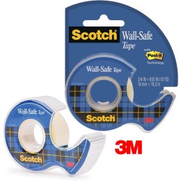 Taśma biurowa Scotch Wall-Safe 19mm/16.5m transparentna