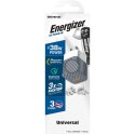 Energizer Ultimate - Ładowarka sieciowa Multiplug EU / UK / US 38W PD + QC3.0 (Srebrny)
