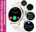 Smartwatch Damski Rubicon RNCF02-1 Srebrno-Srebrny + Czarny Silikonowy Pasek