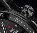 Smartwatch Rubicon RNCE88-1 Czarny- Czarny Pasek Silikonowy + Czarny Pasek Skórzany