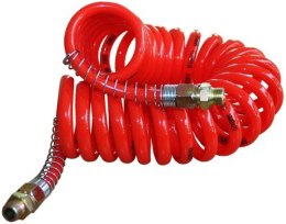 Przewód Spiralny Pneumatyczny M22 6m Silikonowy Czerwony