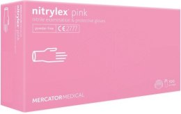 Rękawice Nitrylowe 100 sztuk / Różowe / Nitrylex Pink