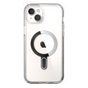 Speck Presidio Perfect-Clear ClickLock & Magsafe - Etui iPhone 15 Plus / iPhone 14 Plus (Clear / Chrome Finish / Serene Silver)