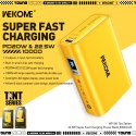 WEKOME WP-381 Tint Series - Power bank 10000 mAh Super Fast Charging USB-C PD 20W + USB-A QC3.0 22.5W (Żółty)