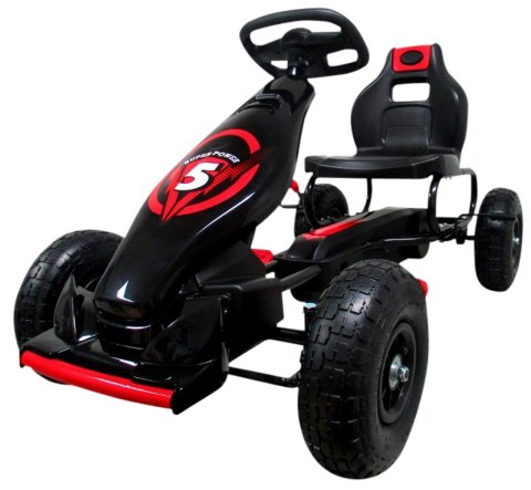 GOKART G8 CZERWONY, gokart dziecięcy, pompowane koła